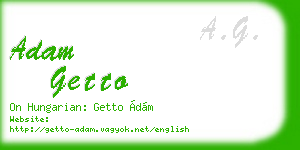 adam getto business card